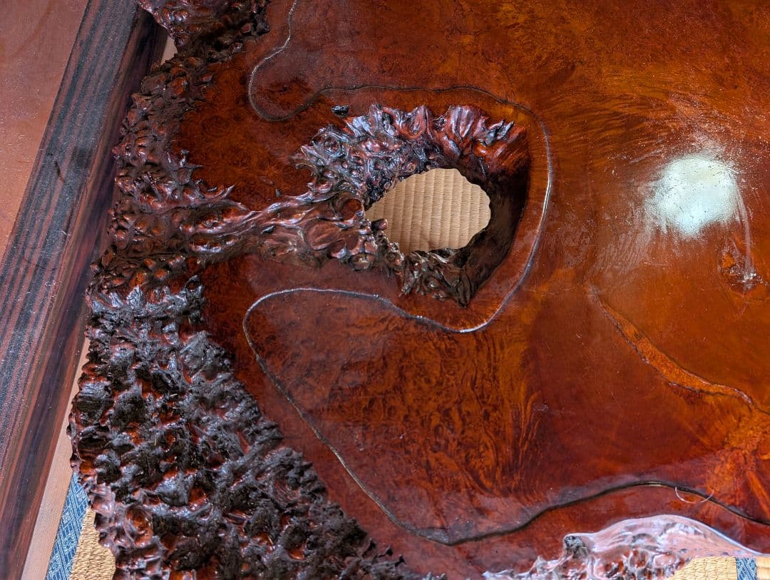 天然木製 光沢座卓