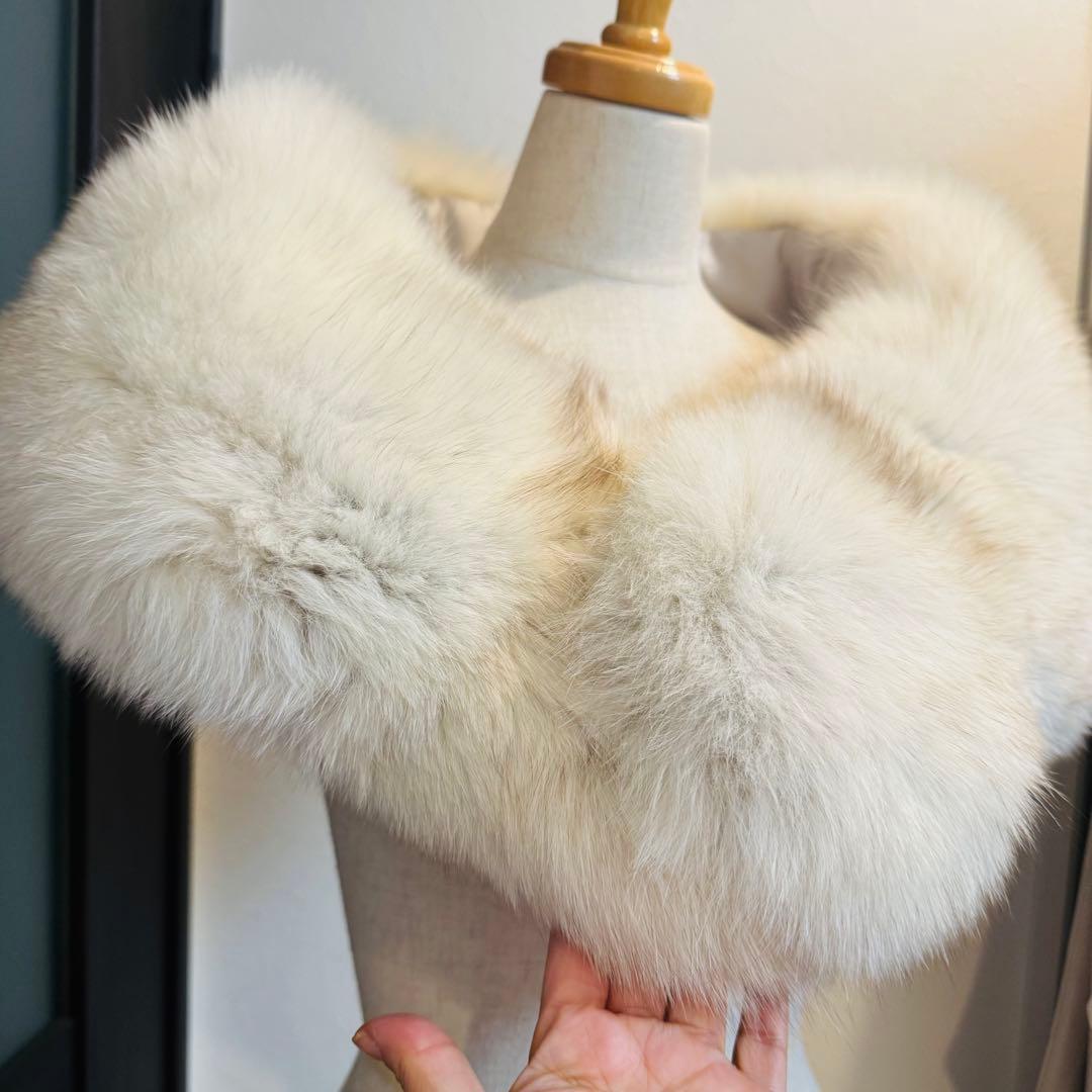 超美品 ショール　SAGA FOX フォックス　リアルファー 成人式　マフラー