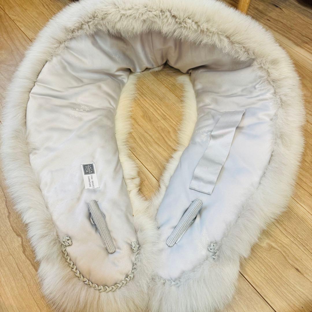 超美品 ショール　SAGA FOX フォックス　リアルファー 成人式　マフラー