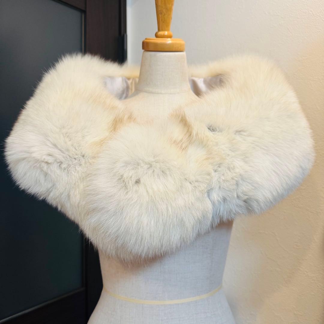 超美品 ショール　SAGA FOX フォックス　リアルファー 成人式　マフラー