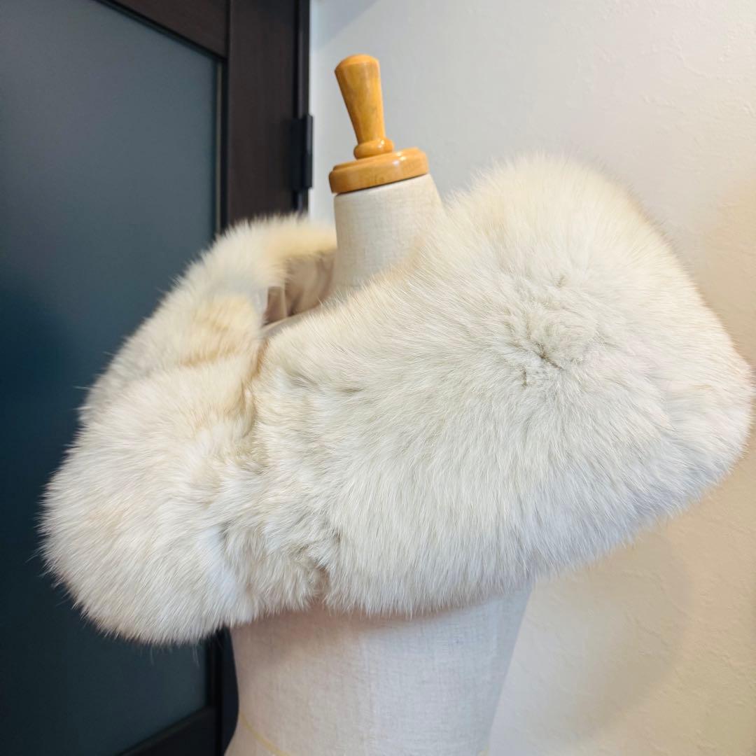 超美品 ショール　SAGA FOX フォックス　リアルファー 成人式　マフラー