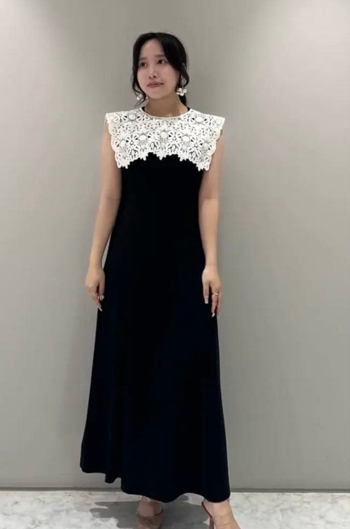 新品　グレースコンチネンタル　刺繍カラー付ドレス　定価59400円