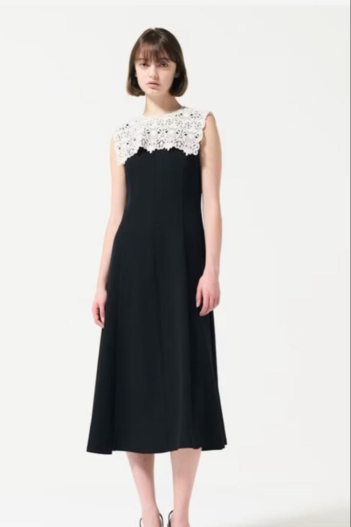 新品　グレースコンチネンタル　刺繍カラー付ドレス　定価59400円