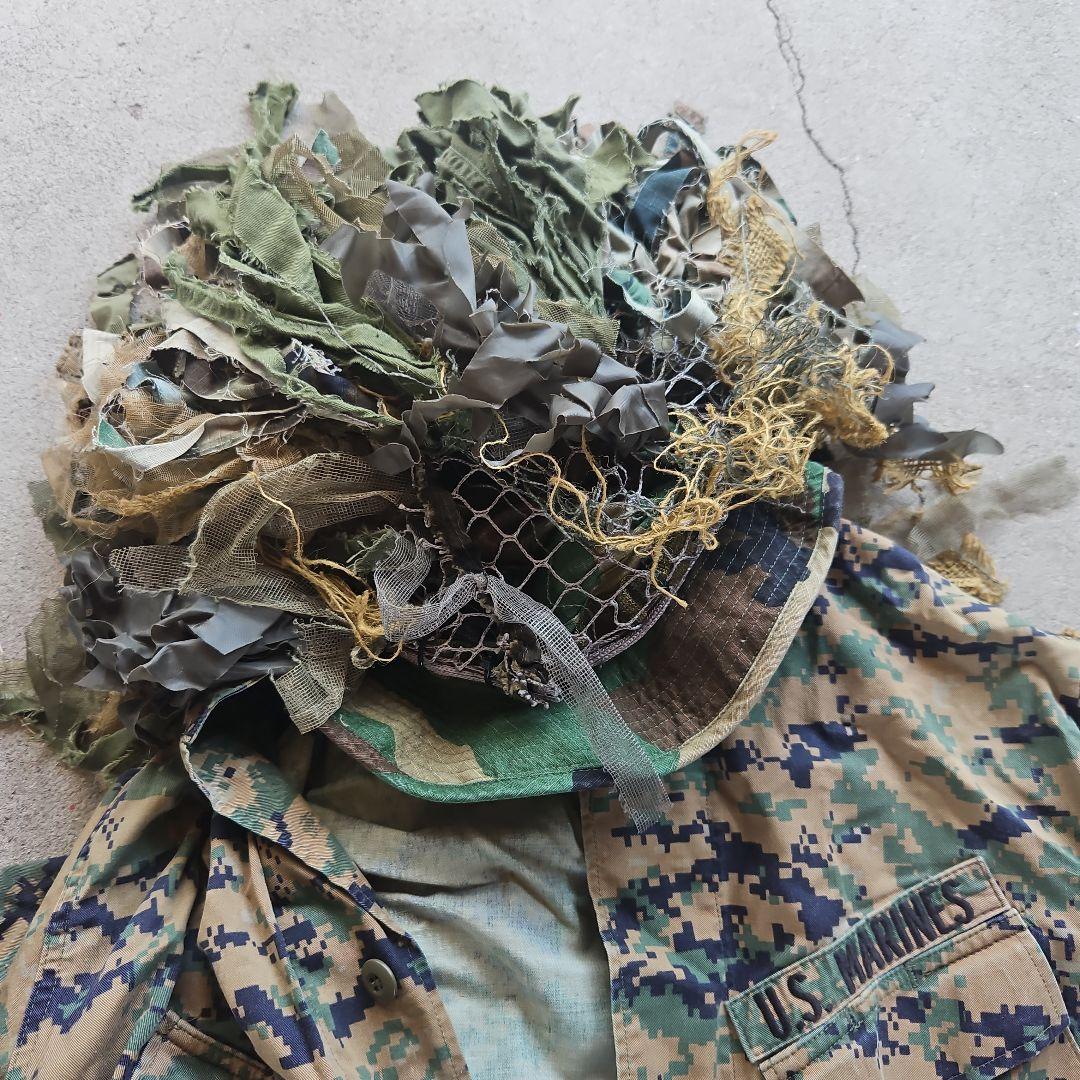 スナイパー　実物服使用　ギリースーツ　上下セット