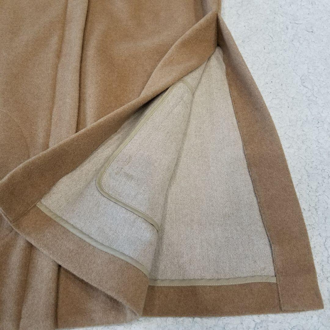 ウィムガゼット✨リバーケープコート ポンチョ ダブルジップ ウール ベージュ