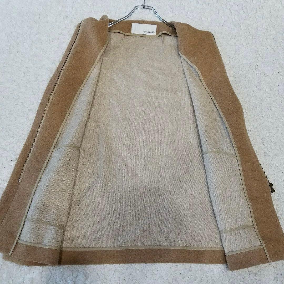 ウィムガゼット✨リバーケープコート ポンチョ ダブルジップ ウール ベージュ