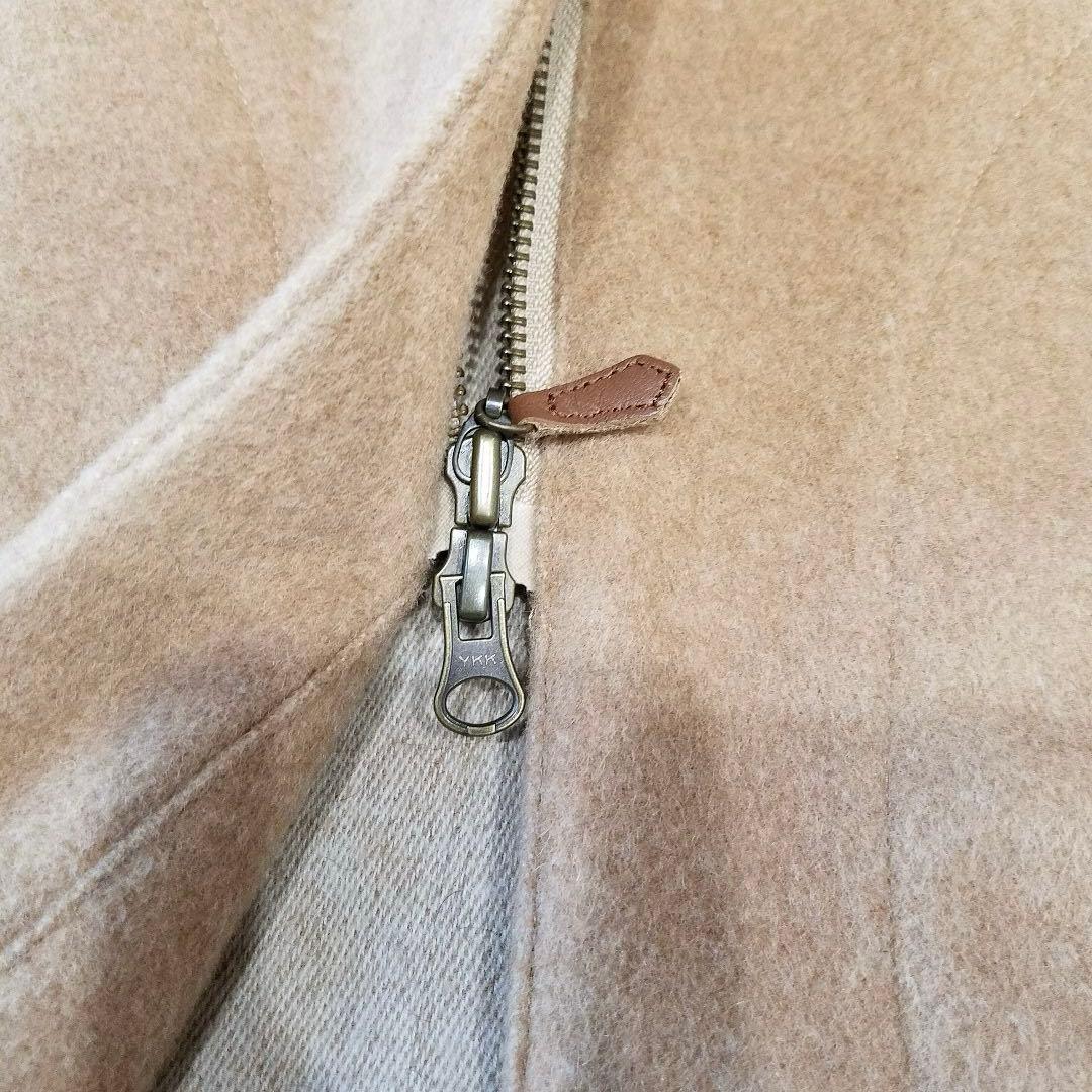 ウィムガゼット✨リバーケープコート ポンチョ ダブルジップ ウール ベージュ