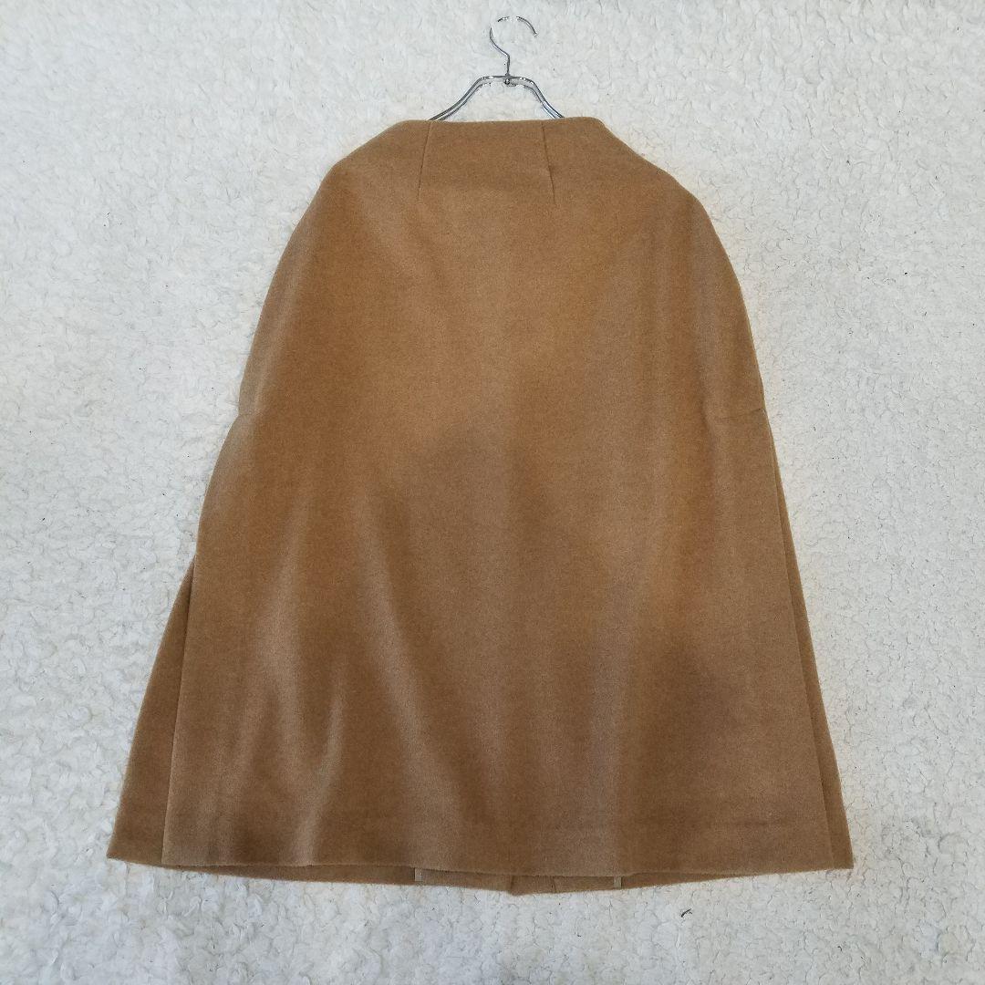 ウィムガゼット✨リバーケープコート ポンチョ ダブルジップ ウール ベージュ