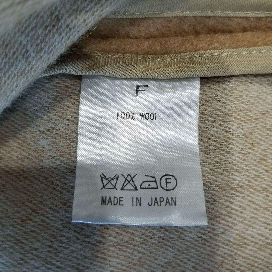 ウィムガゼット✨リバーケープコート ポンチョ ダブルジップ ウール ベージュ