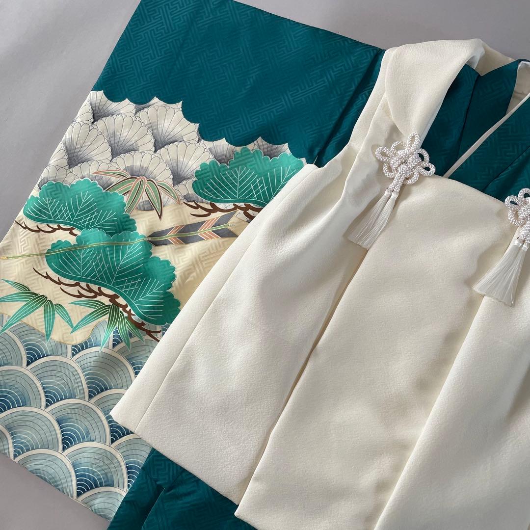 七五三　3歳　アンティークお着物セット　白無地被布コーデ　雪駄またはブーツ