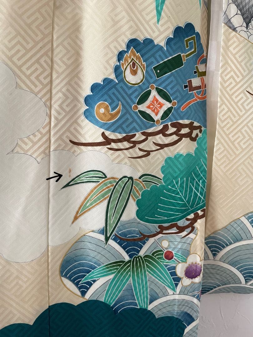 七五三　3歳　アンティークお着物セット　白無地被布コーデ　雪駄またはブーツ