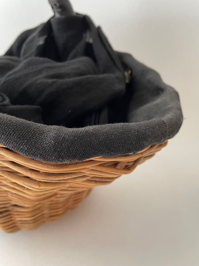 エバゴス ebagos 一本手 かごバッグ 黒 オイルショルダー