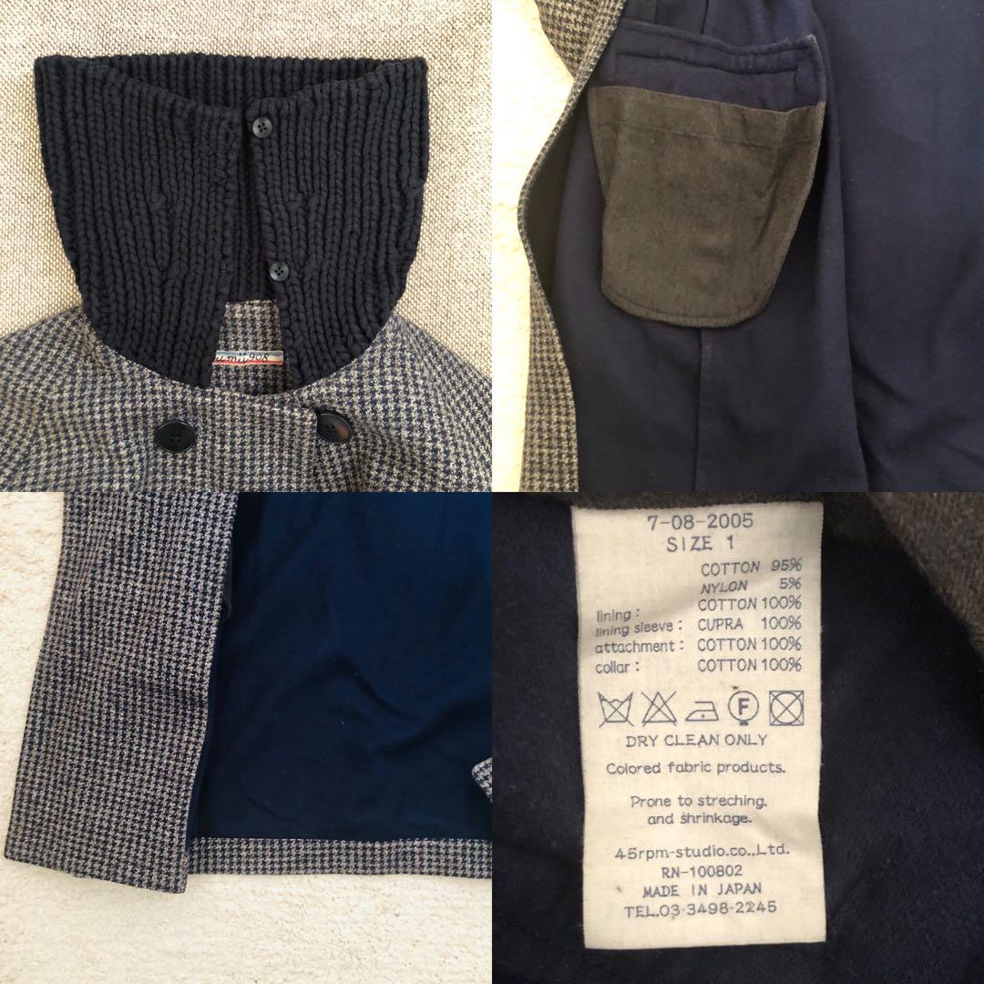 専用Merkuroさん Umii908 45rpmニット襟 コットンダブルコート