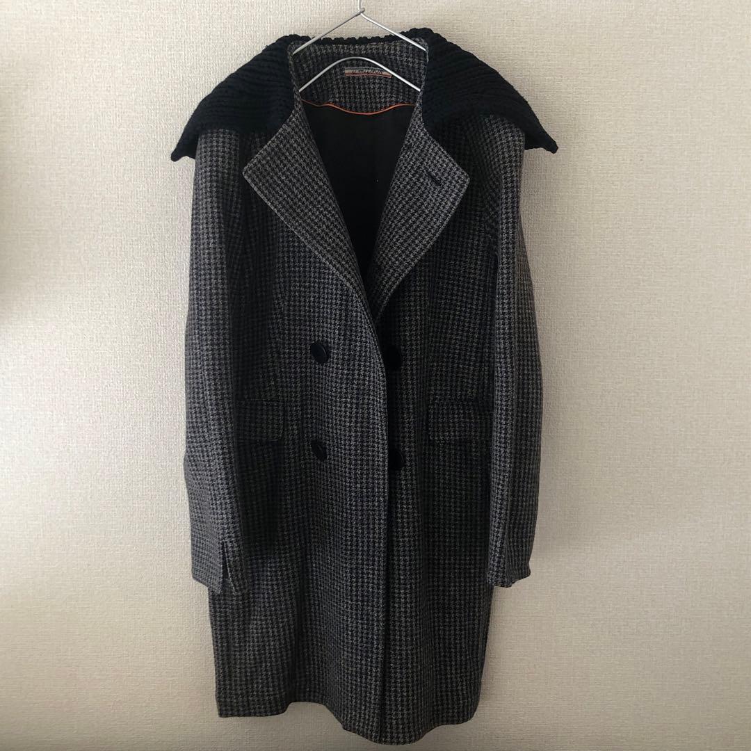 専用Merkuroさん Umii908 45rpmニット襟 コットンダブルコート