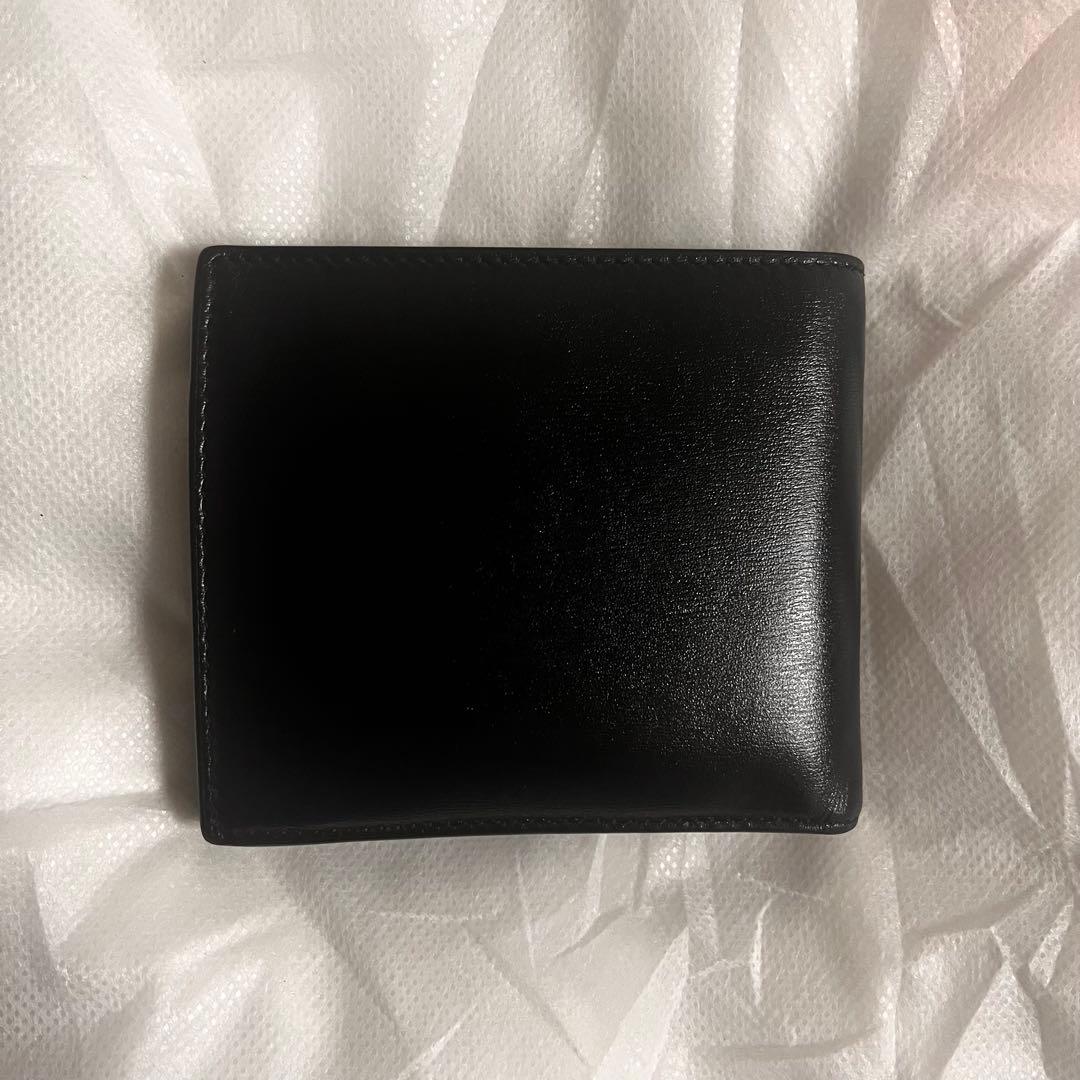 サンローラン 二つ折り財布 小銭入れ付 YSL 610193 ブラック×ゴールド