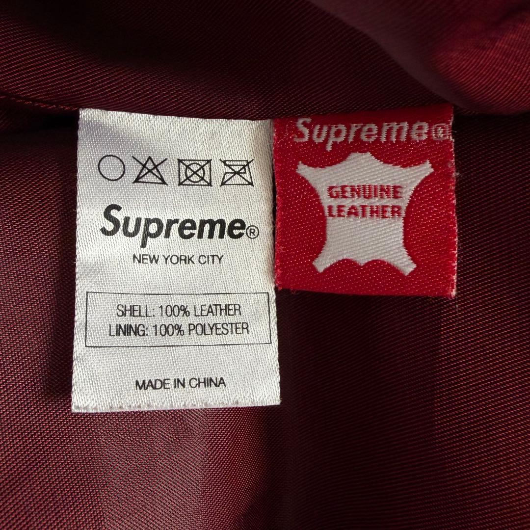 00’s Supreme Leather Puffy Vest / M