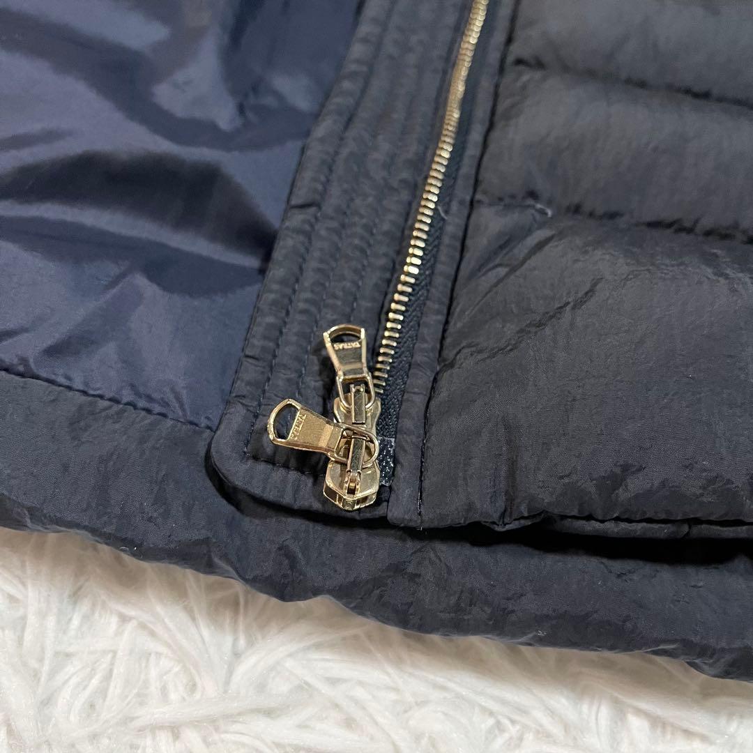 美品 タトラス オルシエラ 軽量ダウンベスト 紺　1 ラクーンファー　3way