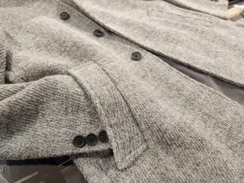 スタンドカラーウールコート