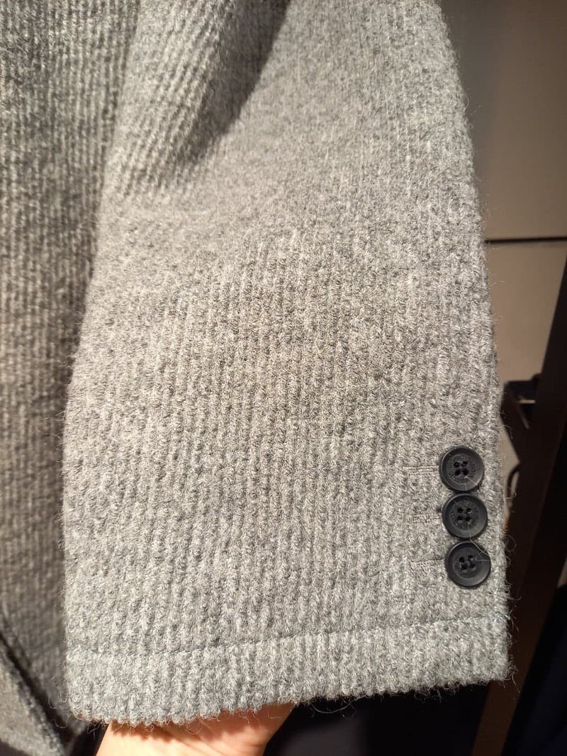 スタンドカラーウールコート