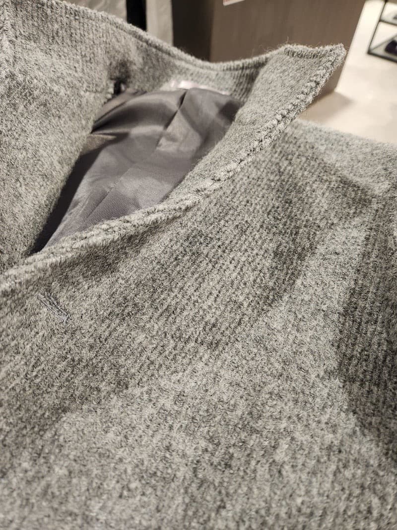 スタンドカラーウールコート