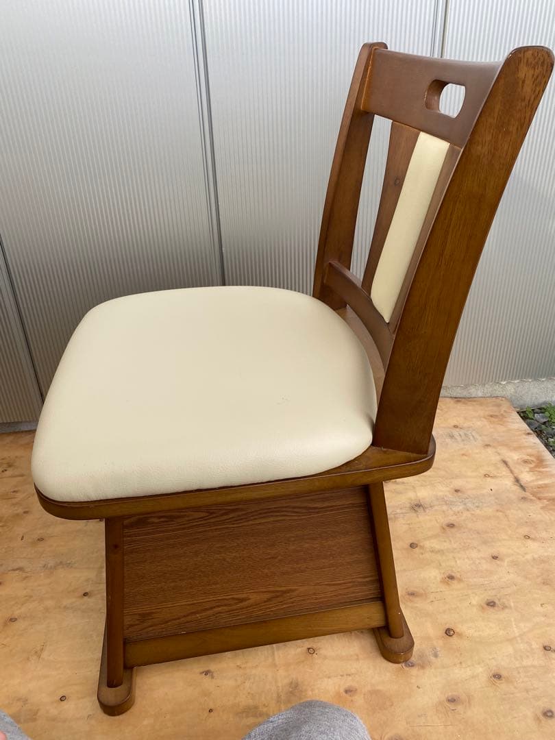 協立工芸　ダイニングチェア 回転椅子 こたつ用 　2脚セット