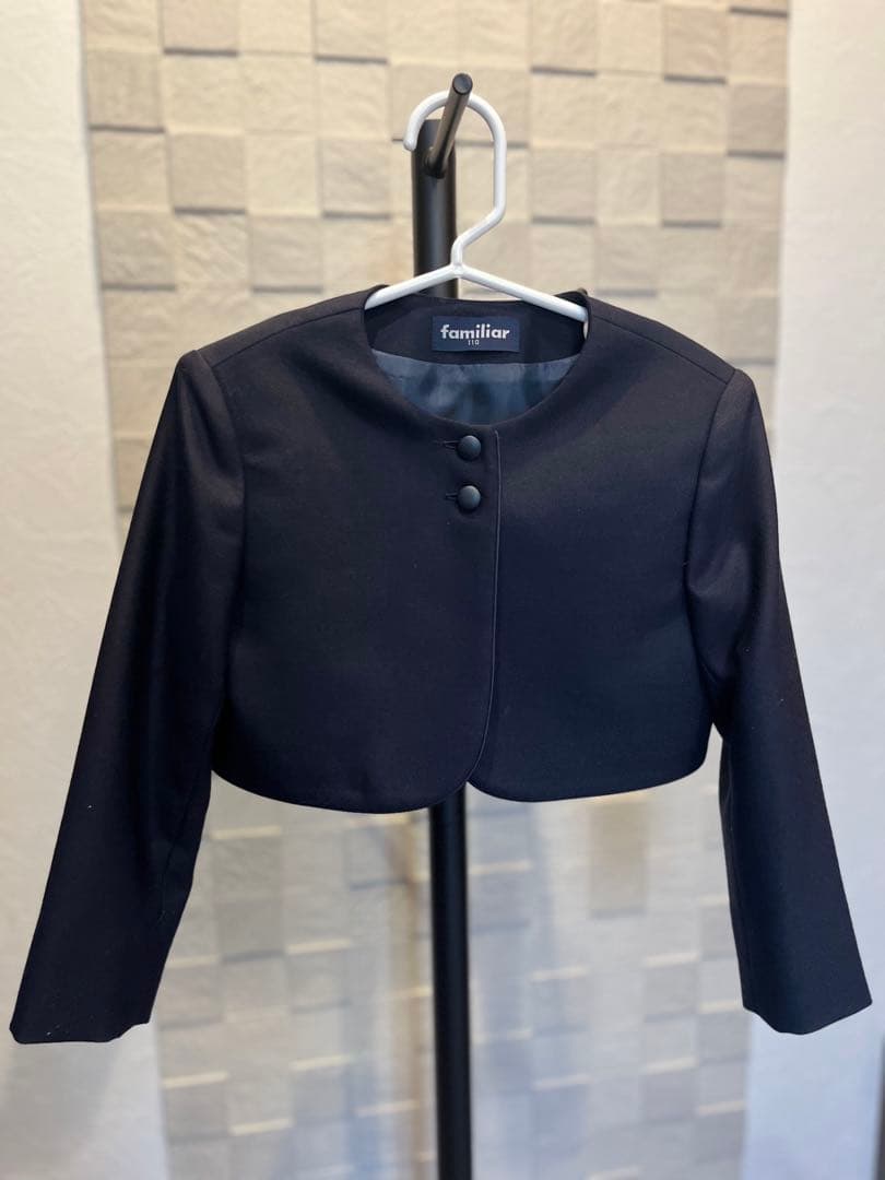 【美品】ファミリア　お受験アンサンブルセット　ワンピース&ボレロ