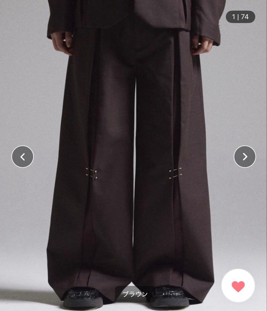 GRANCY ピアスデザインタックスラックス ブラウン　Mサイズ