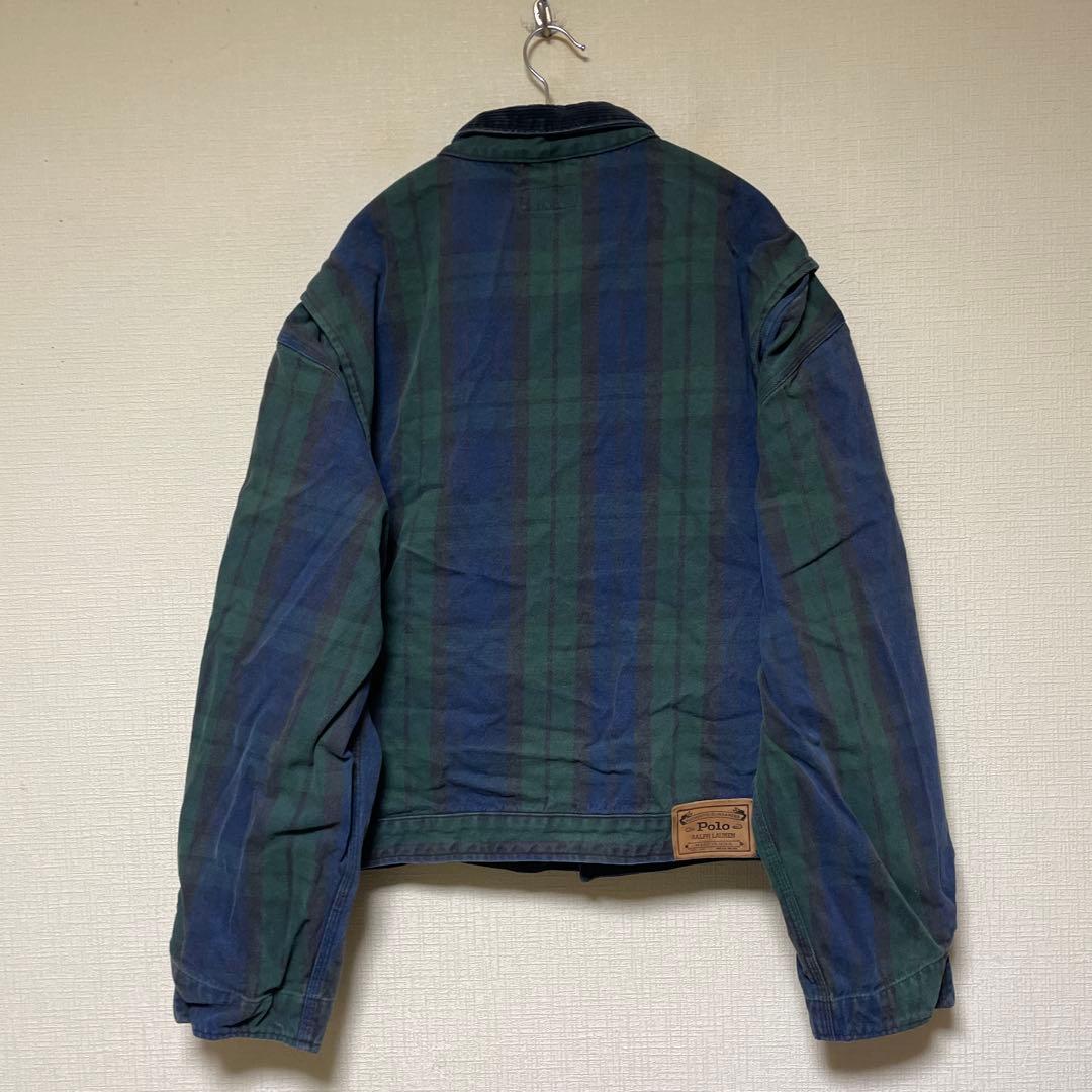 90s Polo Ralph Lauren USA製 チェック　デニムジャケット