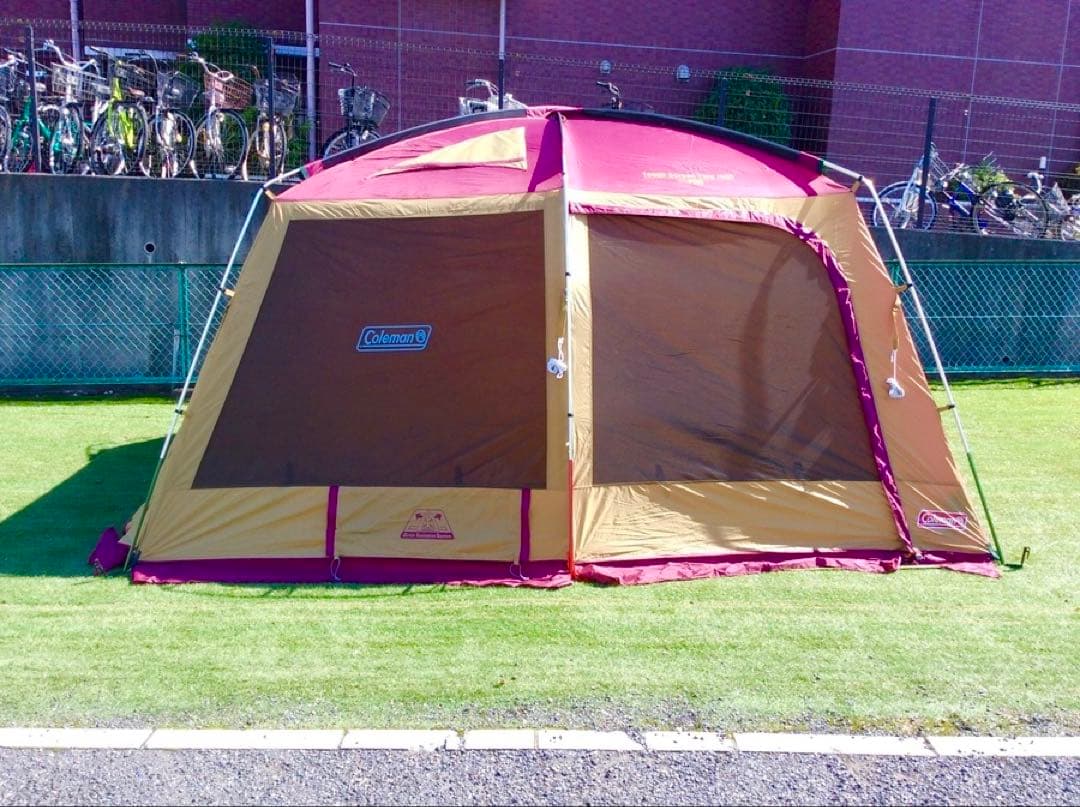 【極美品】コールマンテント タフスクリーンタープ400バーガンディ★限定カラー★