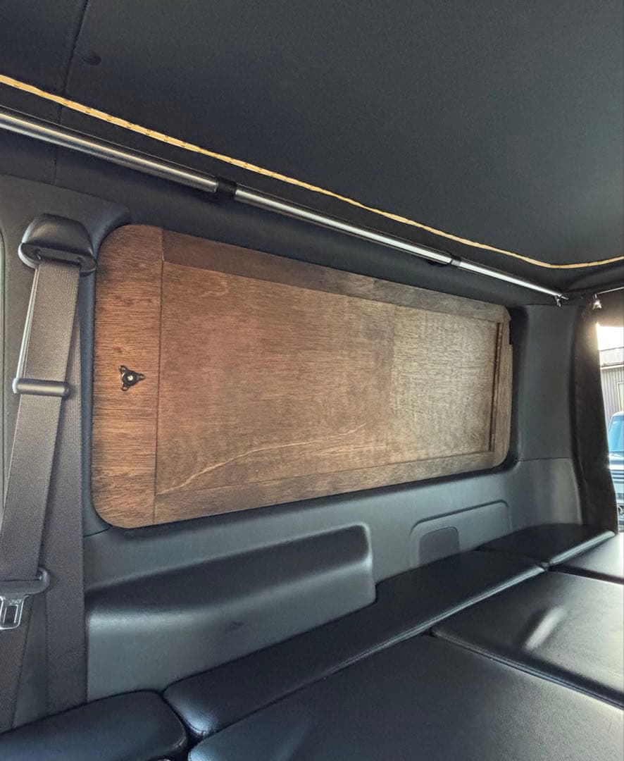 ハイエース 200系 スーパーGL 窓埋めパネル 開閉式 断熱 左右セット 木目