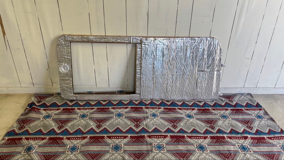 ハイエース 200系 スーパーGL 窓埋めパネル 開閉式 断熱 左右セット 木目