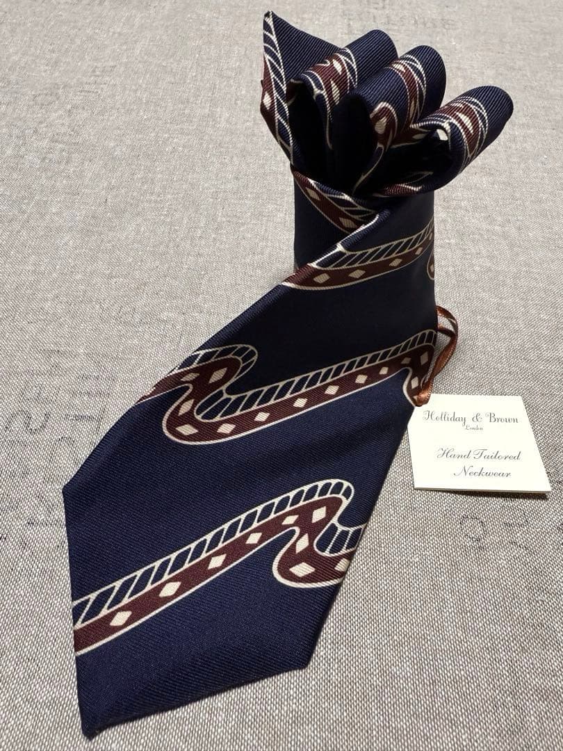 【新品】Holliday & Brown／アーカイブプリント／WAVE／ネイビー