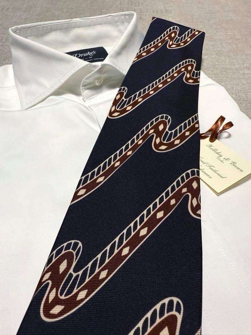 【新品】Holliday & Brown／アーカイブプリント／WAVE／ネイビー