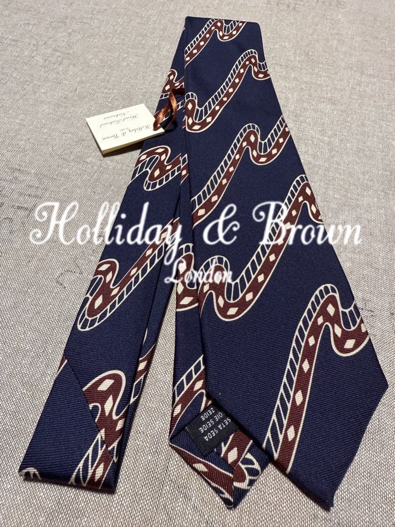 【新品】Holliday & Brown／アーカイブプリント／WAVE／ネイビー