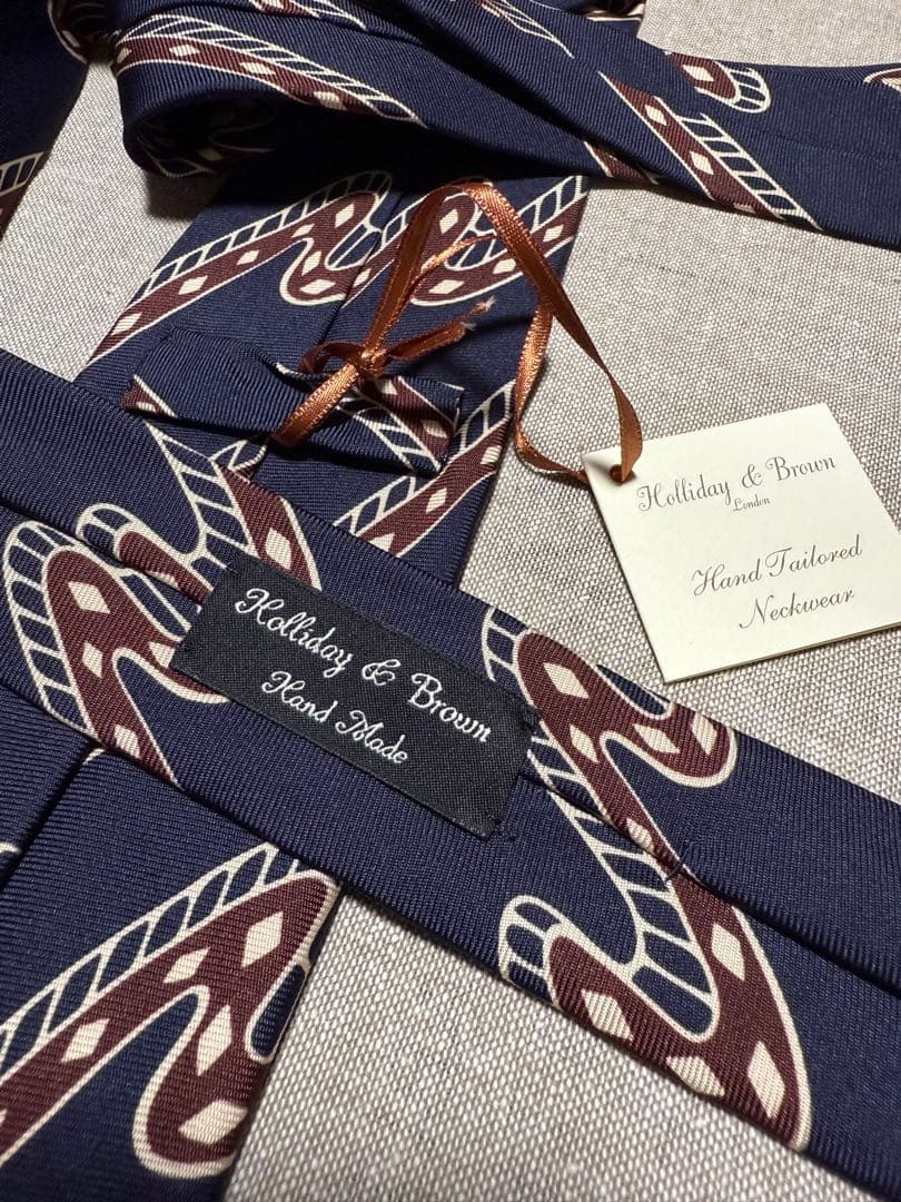 【新品】Holliday & Brown／アーカイブプリント／WAVE／ネイビー