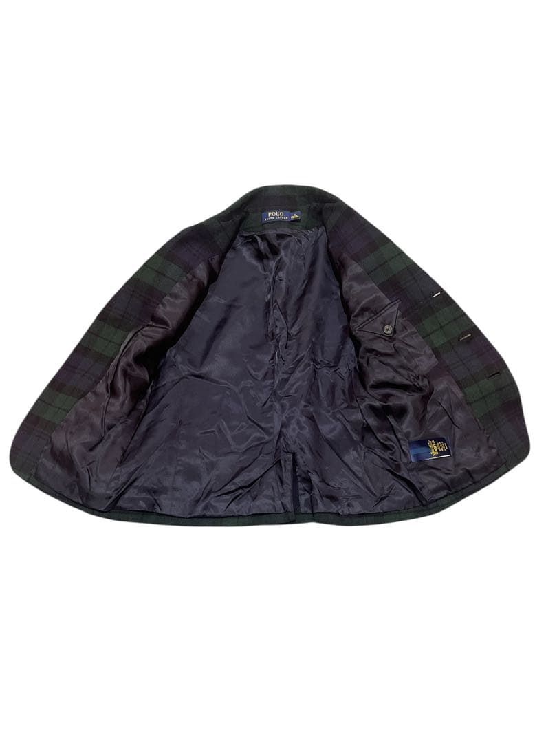 POLOラルフローレン タータンチェック柄 ウールジャケット 160 カシミヤ混