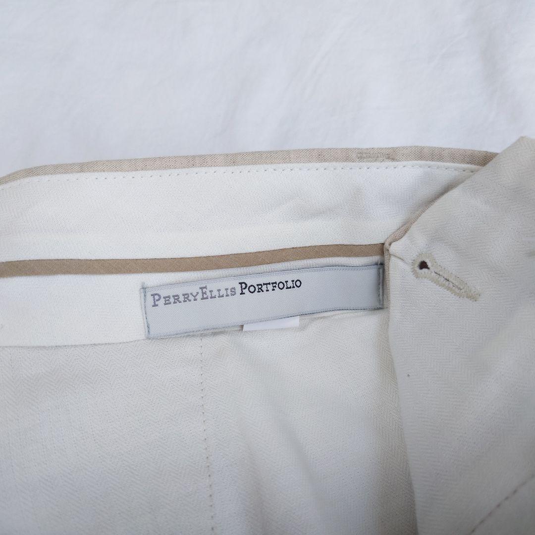 【90～00s】perry ellis コットンリネンパンツ 古着 ワイド