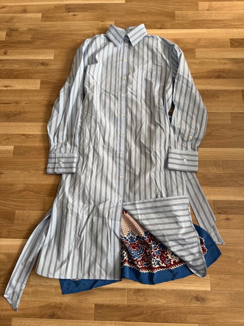 WEEKEND Max Mara EDIPOストライプペイズリーシャツドレス36