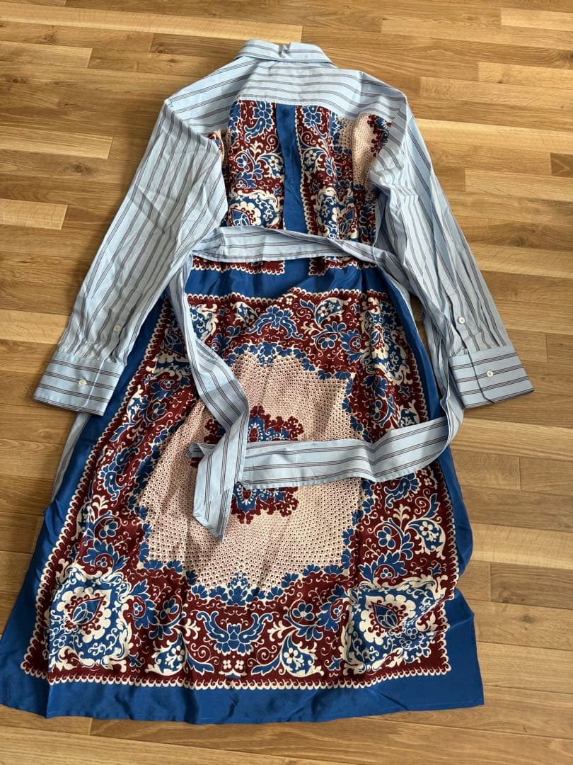 WEEKEND Max Mara EDIPOストライプペイズリーシャツドレス36