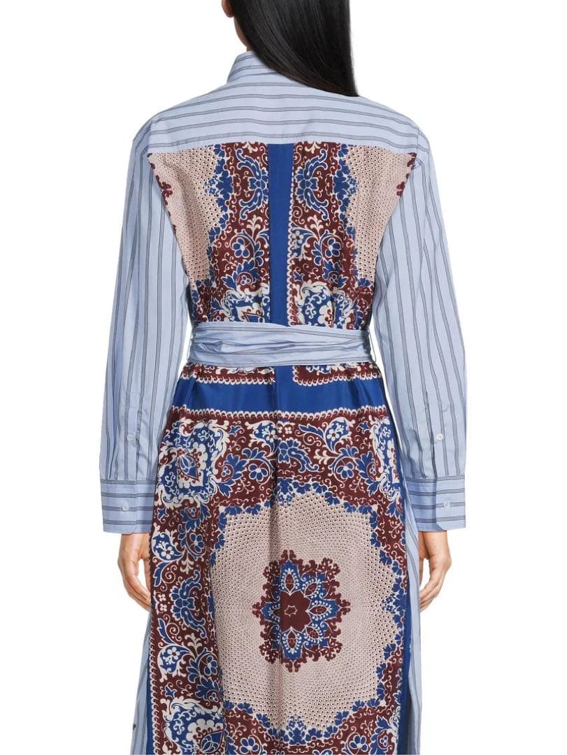 WEEKEND Max Mara EDIPOストライプペイズリーシャツドレス36