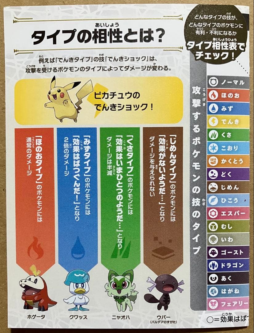 タイプ相性表&特典付 ポケットモンスター スカーレット+ゼロの秘宝 ポケモン