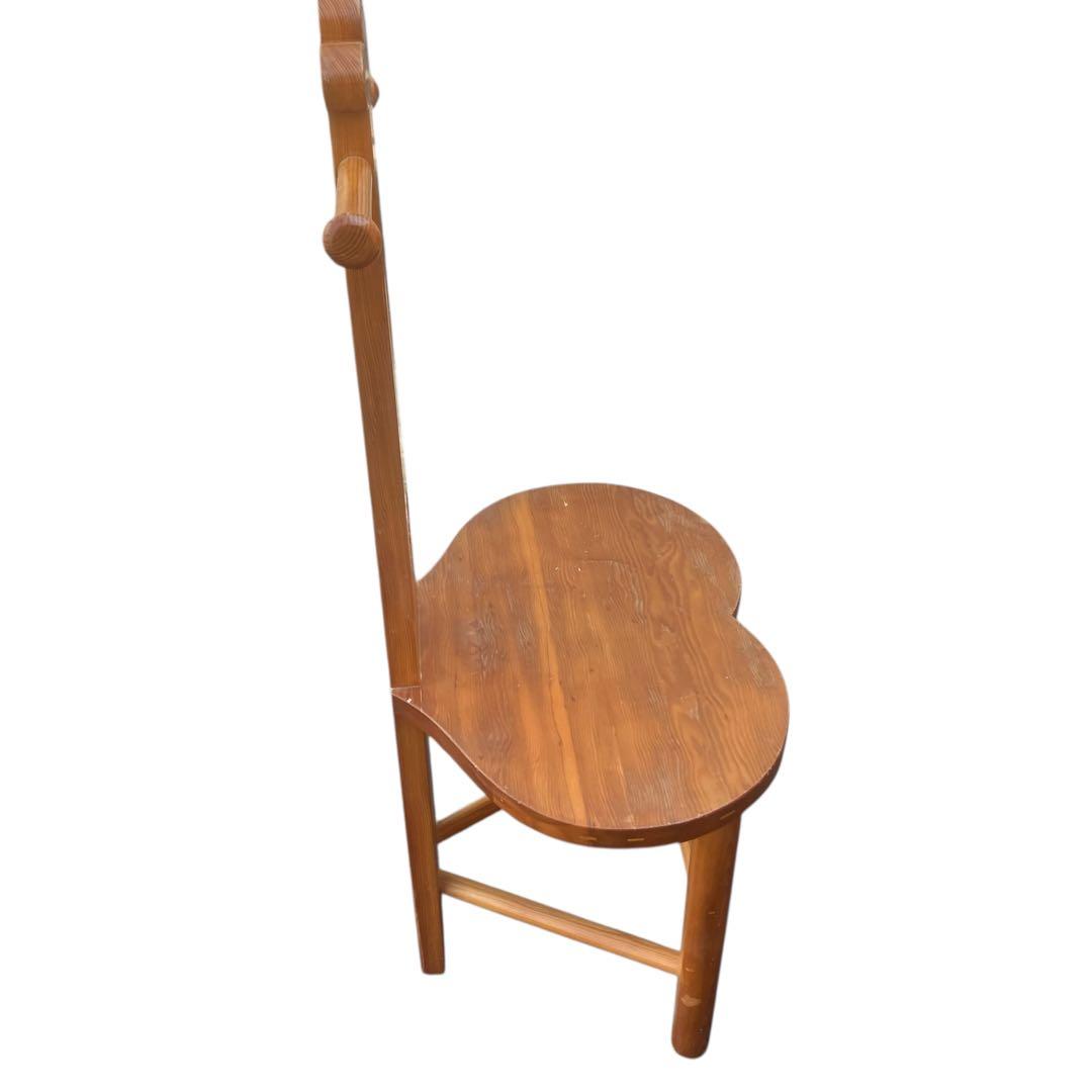 希少　レトロ　無垢材　ヴィンテージ　カフェ　店舗什器　ハイバックチェア　ユニーク