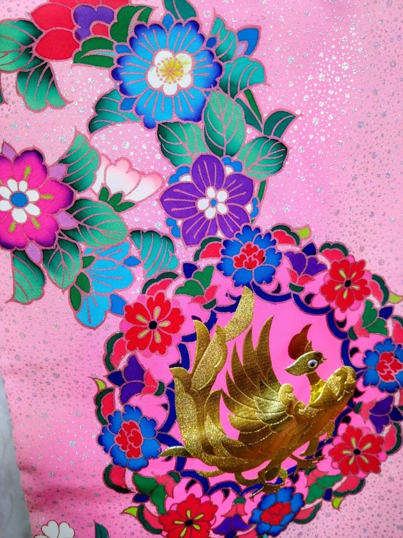 しろさま専用 最高級友禅色打掛 (ピンク) 作家秋山章