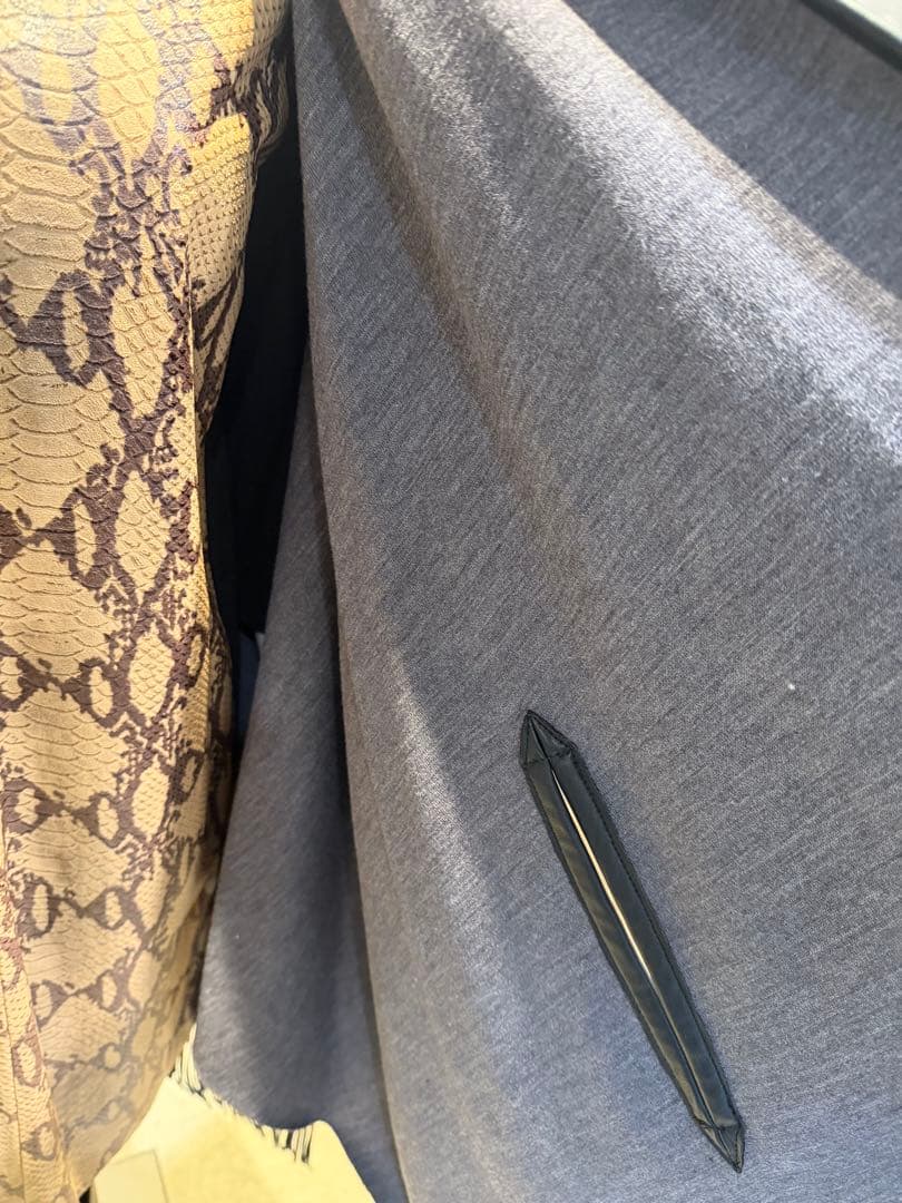 SEMICOUTURE フリンジ付きポンチョケープコート ほぼ未使用