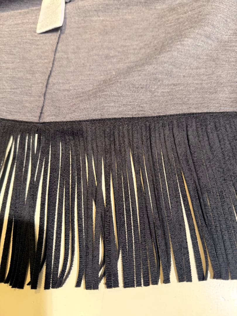 SEMICOUTURE フリンジ付きポンチョケープコート ほぼ未使用