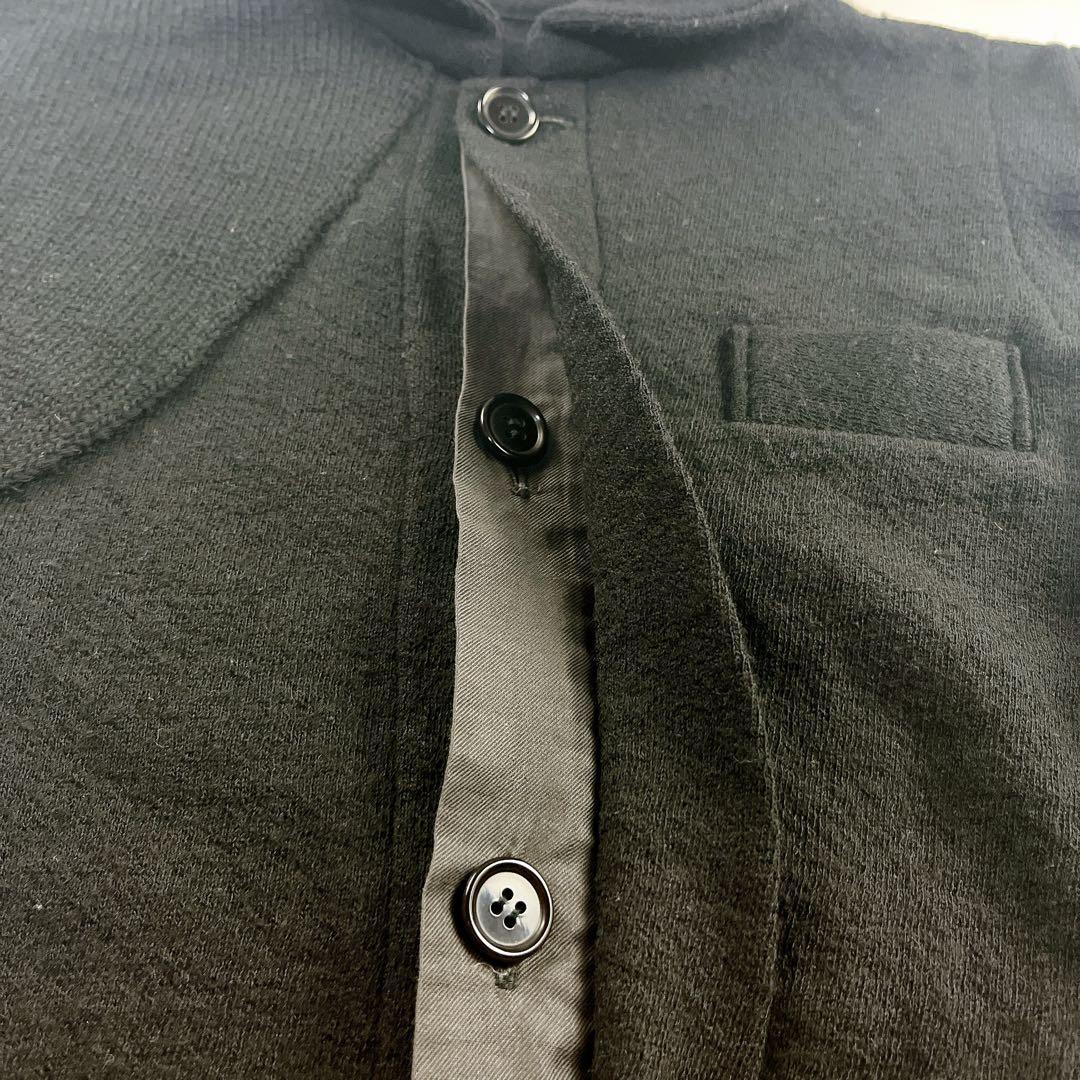 希少✨y's ワイズ ニットジャケット アシンメトリーデザイン ブラック 黒