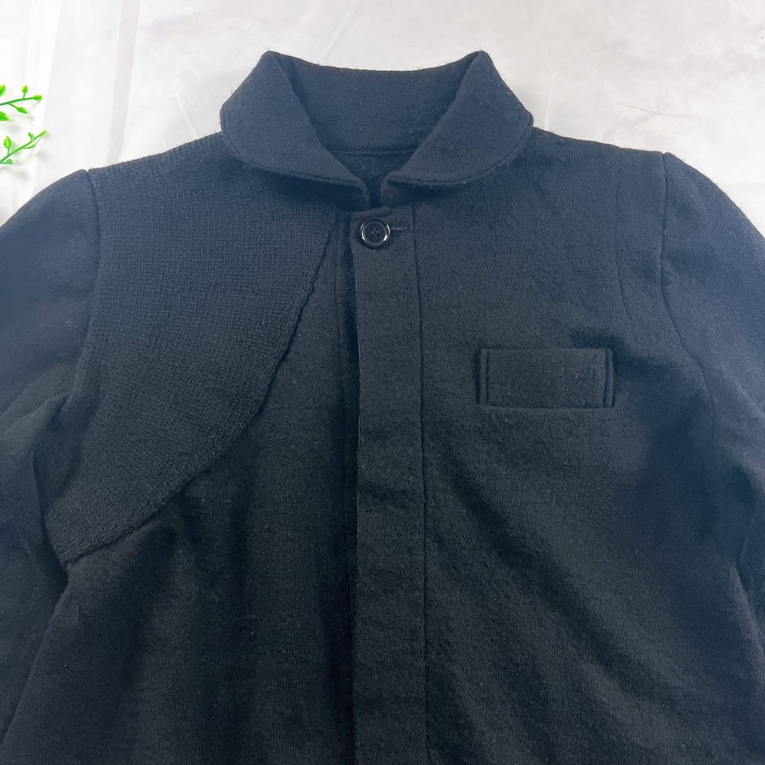 希少✨y's ワイズ ニットジャケット アシンメトリーデザイン ブラック 黒