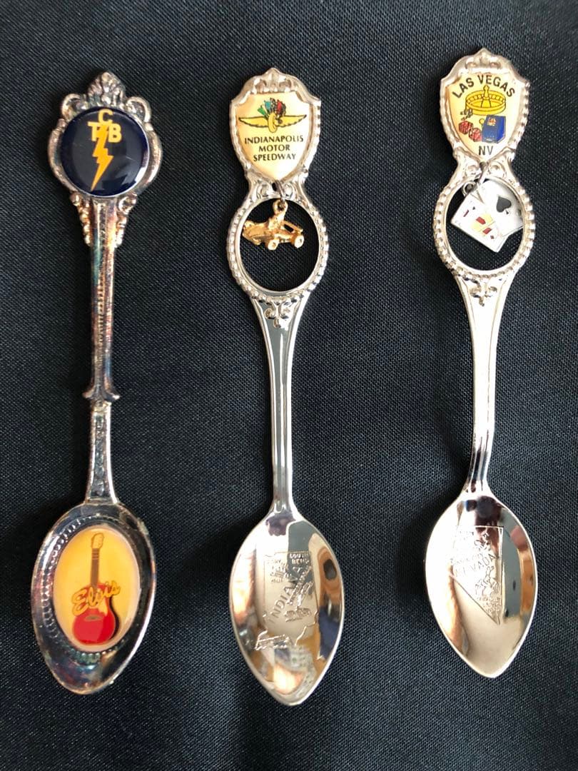 北米観光地装飾スプーン(ガラスケース入り)