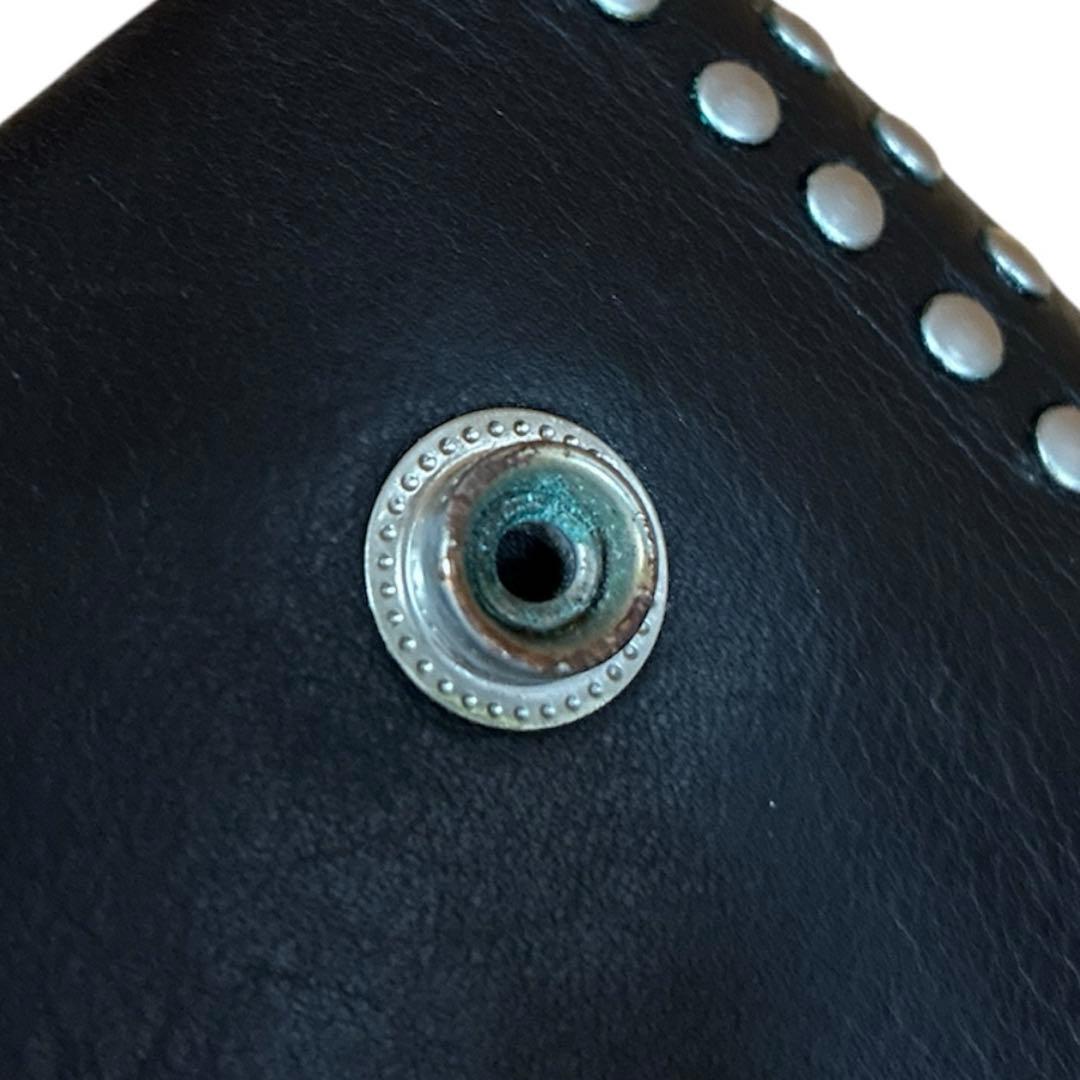 ヒステリックグラマーHysteric GLamour スタッズ付き黒二つ折り財布