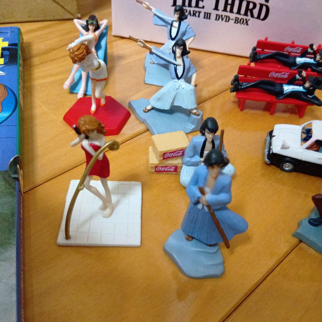 ルパン三世DVDBOX1.2.3まとめ売り、おまけ別冊宝島２冊、ミニフィギュア